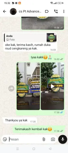 Testimonial Papan Bunga Pernikahan cibareno
